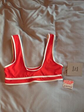NWT Stone Fox Swim Red Bikini Top